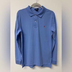 Polo by‎ Ralph Lauren Long Sleeve Polo Shirt in Blue, Size XL (18-20)